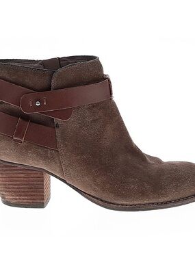Dolce Vita Brown Suede Ankle Boot with Leather Strap